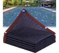 Cubierta de hojas de piscina al aire libre, lona de protección para alberca, red de escombros de piscina, cubierta de piscina resistente para bloquear hojas y escombros, tamaño: 5 x 10 m