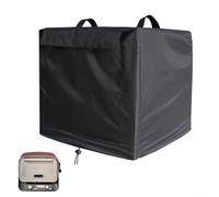 Cubierta de horno de pizza resistente 210d tela Oxford con bolsillo de almacenamiento para patio trasero protección contra desechos de agua y rayos UV (420D es negro)