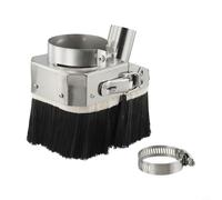 Cubierta de husillo de doble puerta para máquina de grabado de enrutador CNC, cepillo de cubierta de polvo de vacío de 80 mm, acero inoxidable y material de nailon grueso, mano de obra fina (65 mm)