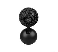 Cubierta de inicio de un botón estilo diamante para coches Joystick Ball Accesorio decorativo para la elegancia del vehículo (negro)
