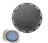 Cubierta de inspección circular y marco de metal con tapa de acceso en el suelo para entrada de patio o hoyo, acceso al tanque séptico de 40/50/60/70/80/90 cm (40 cm/15.7 pulgadas)