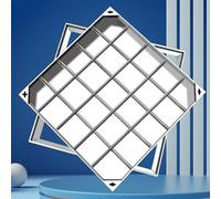 Cubierta de inspección cuadrada de acero inoxidable y tapa de acceso de drenaje invisible resistente para pavimentación al aire libre y patio, diseño de metal para inspección de pozos de