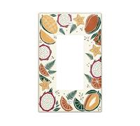 Cubierta de interruptor de luz basculante individual de piña para cocina, naturaleza tropical, fruta del dragón, fruta de mar, verano, plástico, tamaño estándar, placa decorativa para sala de estar