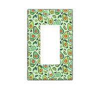 Cubierta de interruptor de luz basculante individual, diseño de hoja de lima moderna y juguetona de plástico verde de verano, tamaño estándar, acentos de pared para sala de estar, dormitorio
