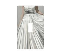 Cubierta de interruptor de luz blanca decorativa de un solo interruptor de 1 banda para cocina, granja, dormitorio, baño, decoración artística