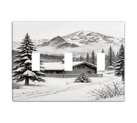 Cubierta de interruptor de luz de cabina de invierno, cubierta de tomacorriente/escena negra para decoración del hogar, placas de pared termoplásticas, tamaño estándar, triple palanca