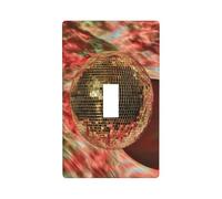 Cubierta de interruptor de luz retro de bola de discoteca dorada decorativa de un solo interruptor, placa de pared para cocina, granja, dormitorio, baño, decoración artística