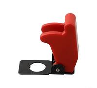 Cubierta de interruptor LED iluminada con movimiento de misil, protector de metralla de resorte para salpicadero de automóvil de 12 V, tapa estilo avión para cabezal de botón SPST de 12 mm, (rojo)