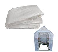Cubierta de invernadero de PVC para interiores y exteriores, refugio de plantas para invernaderos de balcón y jardín con material resistente a la intemperie (blanco)