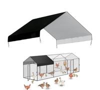 Cubierta de jaula de pollo, lona aislada, red impermeable para gallinero, cubierta de gallinero para protección al aire libre, lona de jardín resistente para uso en refugios de aves de corral