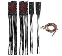 Cubierta de la borla del manillar, cubierta de la palanca de la cubierta del agarre de la franja de la borla del manillar de la motocicleta Universal 2pcs