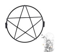 Cubierta de la cabeza de la motocicleta - Headlight Grill, Metal Mesh Cover | Round Motorbike Headlamp Guard, Vintage Motorbike Decoration for Led Headlights Durabl and Stylish Motorcycle Accessory