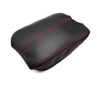 Cubierta De La Caja Del Reposabrazos Consola Central, Almohadilla Protectora Cuero Microfibra Para Accord 8th Gen 2008-2013(Black-red line)
