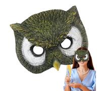 Cubierta De La Cara De Búho | Cubierta De Cabeza De Malas Sabias Falsas Realistas | Unisex Scary Veil Pu Foam, Animal Pattern Holiday Owl Masque, Accesorios Creativos De Halloween Para Niños, Adultos
