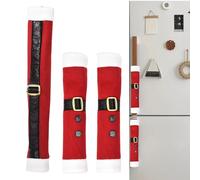 Cubierta De La Manija De La Puerta Del Refrigerador Navidad - 3 Paquetes Manejo De Marrillo De Marihanas Para El Gabinete | Cubiertas De Perillas De Los Gabinetes Navideños, Cubiertas Sin Mano Del Ref