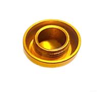 Cubierta de la manija del balancín de la aleación de aluminio para el carrete de Daiwa Fuego, accesorio protector brillante Shell en negro (oro)