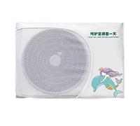 Cubierta de la unidad exterior AC - Protección completa antihojas para aire acondicionado exterior, accesorio de malla ajustable para todas las estaciones adecuado para oficinas, dormitorios y hoteles