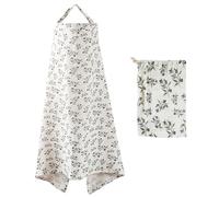 Cubierta de lactancia materna, cubierta de muselina para lactancia materna, suave y transpirable, cubierta de alimentación al aire libre para mamá (flor)