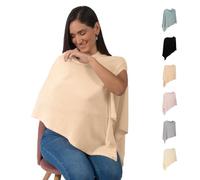 Cubierta de lactancia transpirable para lactancia materna, fundas de lactancia de privacidad, imprescindibles para recién nacidos, ponchy mejorado por Gold Mamas - color nude