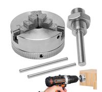 Cubierta de lateo - 3 Jaw Scroll Woodturning Cuck Conjunto, Precisión Ajustable Precisión Hardened | Reparación de aficionados del taller industrial, herramienta de de molienda para