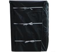 Cubierta de lavadora Oxford 210d negra impermeable protección UV a prueba de sol a prueba de polvo al aire libre lluvia nieve escudo para aparatos de carga frontal Tamaño 85 x 60 x 50 cm (A)
