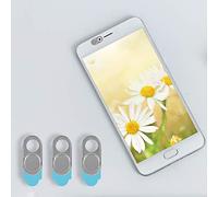 Cubierta de Lente de Metal para Cámara, Pegatina Protectora, Privacidad de Cámara Web para Tabletas y Teléfonos Inteligentes (Silver)