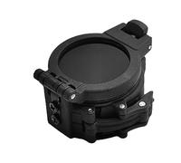 Cubierta de lente fácil de instalar, cubierta de lente compacta, protector de lente resistente al desgaste, cubierta protectora para linterna 4.1x2.4cm/1.61x0.94 pulgadas para linternas, Negro , Se