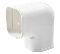 Cubierta de línea de PVC para tapa de entrada de pared de aire acondicionado central, codo plano de 90°, tapa de línea de acoplamiento de codo plano de 1.1 °C a 65.6 °C, blanco (codo plano de 90°)