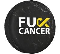 Cubierta De Llanta De Repuesto Que Le Den Al Cáncer con Cordón A Prueba De Agua Cubierta del Neumático, para Remolques, Camionetas, SUV, 14in