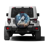 Cubierta De Llanta Lindo Lobito Cubierta De Neumático Sunscreen Exteriores Funda Neumáticos para Camión Vehículo Caravana,60-69cm