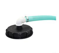Cubierta de llenado automático de contenedores IBC con kit completo de instalación de manguera en espiral diseñado para compatibilidad y configuración del tanque de almacenamiento de agua (32 mm)
