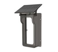 Cubierta de lluvia de timbre de energía solar estable a los rayos UV para carga inalámbrica de timbre sin necesidad de alimentación externa o cableado (negro transparente)