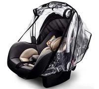 Cubierta de lluvia para asiento de coche, EVA de grado alimenticio, universal, impermeable, protección contra el viento, protege del polvo, la nieve, la lluvia, cuenta con puerta con cremallera de