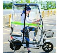 Cubierta de lluvia para scooter de movilidad totalmente cerrada con tiras reflectantes y bolsillo, parasol universal para motocicleta eléctrica, evita el uso del paraguas