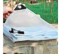 Cubierta de lona transparente resistente al agua y a los rayos UV de polietileno para invernadero de jardín, repuesto para suelo de 13 x 16.4 pies (blanco)
