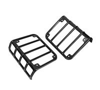 Cubierta de luz trasera, cubierta duradera para lámpara de luz trasera, protector de luz trasera, resistente a la corrosión para lámpara trasera para Jeep Wrangler JK(black)