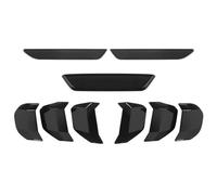 Cubierta de luz trasera de coche, luz antiniebla, rueda, ceja, lámpara decorativa, cubierta apta for Ford Mustang(9 pcs)