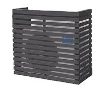 Cubierta de madera maciza para unidad de aire acondicionado, solución de almacenamiento para plantas y exteriores, diseño resistente a la intemperie para una mayor protección y estilo