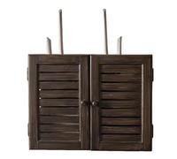 Cubierta de madera para enrutador WiFi para montaje en pared, gestión de cables para sala de estar, Letto Nascondi (negro, 50 x 36 cm), elegante y funcional
