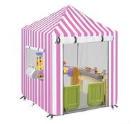 Cubierta de madera resistente para casa de juegos, 210D Ox, lona de casa de juegos al aire libre con toldo de parasol, protector de lluvia resistente a la intemperie, para cabaña, hoja de polvo de
