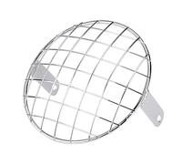 Cubierta de malla para parrilla de faro, accesorio protector Universal para motocicleta Vintage, rejilla de diamante frontal de 8 pulgadas (Electrochapado)