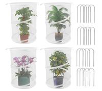 Cubierta de malla para plantas - Cúpula de malla reutilizable, protección de plantas a prueba de moscas, marco plegable transparente para jardinería | Reja de insectos impermeable para fresas y