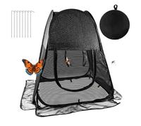 Cubierta de malla para plantas | Plegable con cremallera de malla transpirable 71 x 71 x 81 cm | Toldo de protección para plantas de exterior | Apto para plántulas, verduras, frutas, flores, frutales