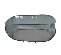 Cubierta de malla para protección contra el frío y parasol - Jaula plegable para plantas de jardín con estacas de tierra, 120 x 40 x 45 cm, verde (90 x 35 x 40 cm)