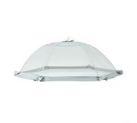 Cubierta de malla plegable con anillo de alambre de acero reforzado, cubierta transpirable de protección de alimentos para el hogar, comedor, mesa de picnic al aire libre y uso en barbacoa (gris, 80