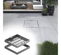 Cubierta de manejo Comercial residencial con Base, Tapa séptica Invisible Cubre la Tapa de la Cuenca de Aguas residuales, manijas retráctiles, 12 14 16 18 20 22 24 28 28 30 Pulgadas (35