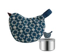 Cubierta De Mango De Sartén - Protector Térmico De Algodón Con Bordado De Pájaro Para Pomos De De Cocina - Cubierta De Pomo De Tapa De Olla - para Sartén Horno Cocina Camping