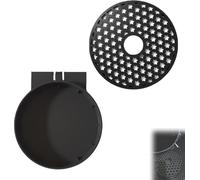 Cubierta de mango y bandeja de goteo para máquina Ninja Slushi FS301/FS300 - Decora tu dispositivo de granizado - Accesorios PETG impresos en 3D con diseño antideslizante (negro), 1 unidad