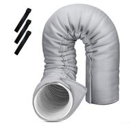 Cubierta de manguera de aire acondicionado aislada, barrera térmica para unidades de CA portátiles, kit de aislamiento de conducto de reducción de calor para tubos de escape de pulgadas y 6 pulgadas
