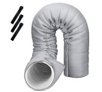 Cubierta De Manguera De Aire Acondicionado Portable AC Hose Insulation Sleeve Air Conditioner Cover Protective Dust Exhaust Heat(Gray)
